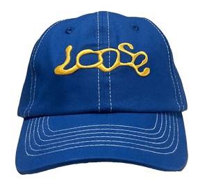 6 panel LL royal blue cotton cap