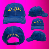 6 panel LL royal blue cotton cap