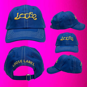 6 panel LL royal blue cotton cap