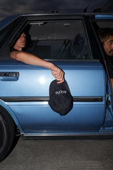 black nylon cap