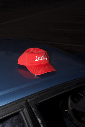 red cotton cap